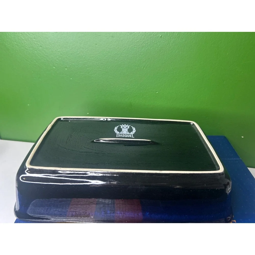 Basque Ceramique Andalusian Blue Stoneware 13 Inch Rectangular Baker AB002